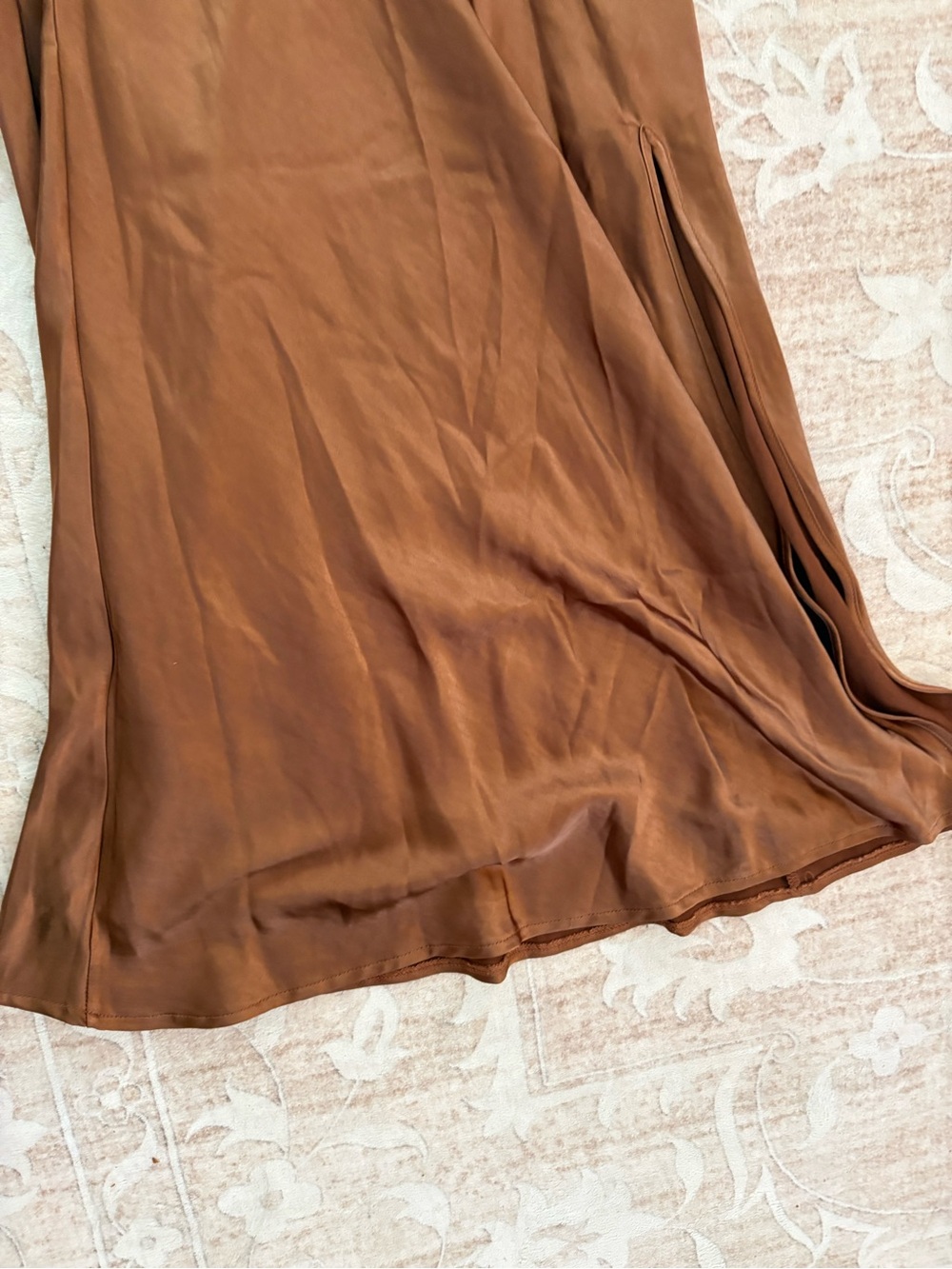 Altar’d State Brown Halter Satin Slip Dress - Women Size S - Picture 4 of 5